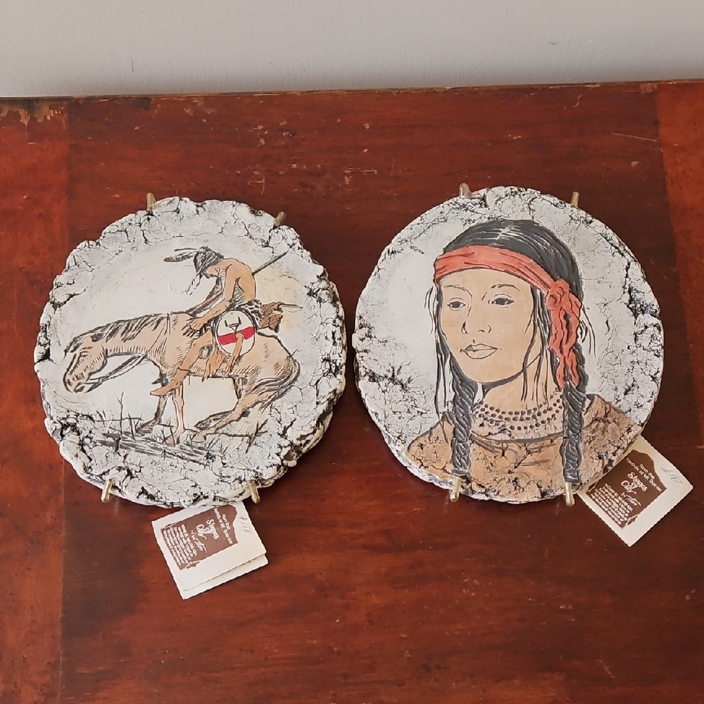 Shapes Of Clay By Stan Native American Wall Plaques Mt. Saint Helen's Ash